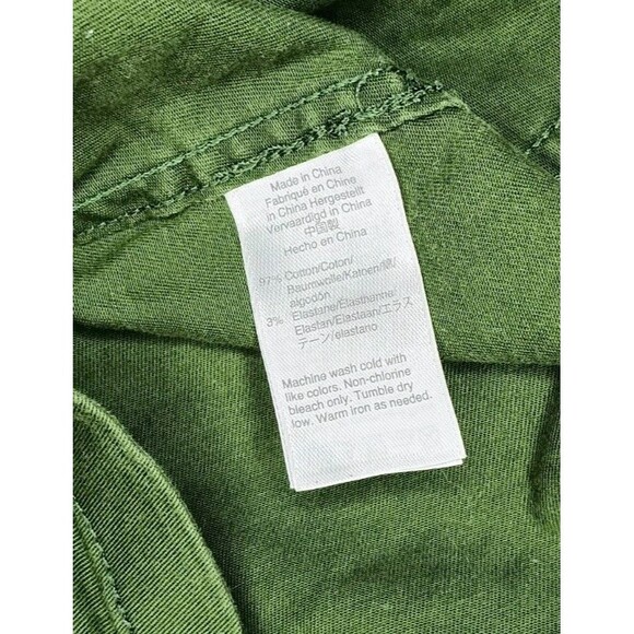 J. Crew Size Large Green Cargo Utility Cotton Stretch Mini Skirt Y2K Style - Picture 6 of 9